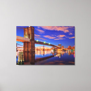 Impressão Em Tela O Rio Este, Ponte Brooklyn, Manhattan