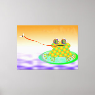 Impressão Em Tela O Sapo E A Mosca