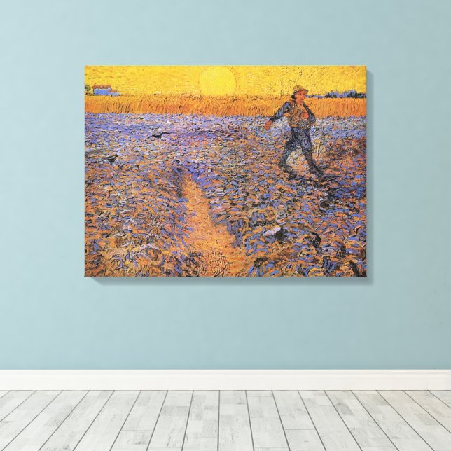 Impressão Em Tela O Semeador por Vincent van Gogh (Insitu(piso de madeira))