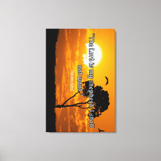 Impressão Em Tela "O Senhor É Meu Pastor - Salmo 23:1 Christian Su