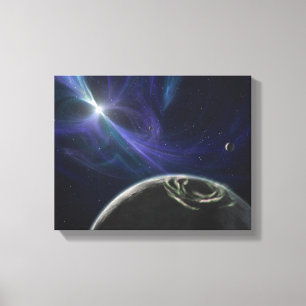 Impressão Em Tela O sistema do planeta do pulsar