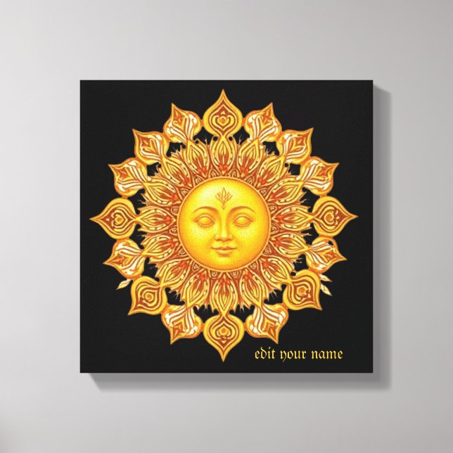 Impressão Em Tela O Sol Dourado RadiosoZen (Frente)