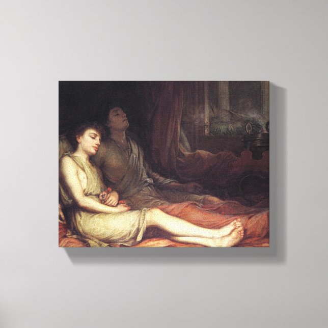 Impressão Em Tela O Sono e Seu Meio-Irmão Morte (Luto) (Frente)