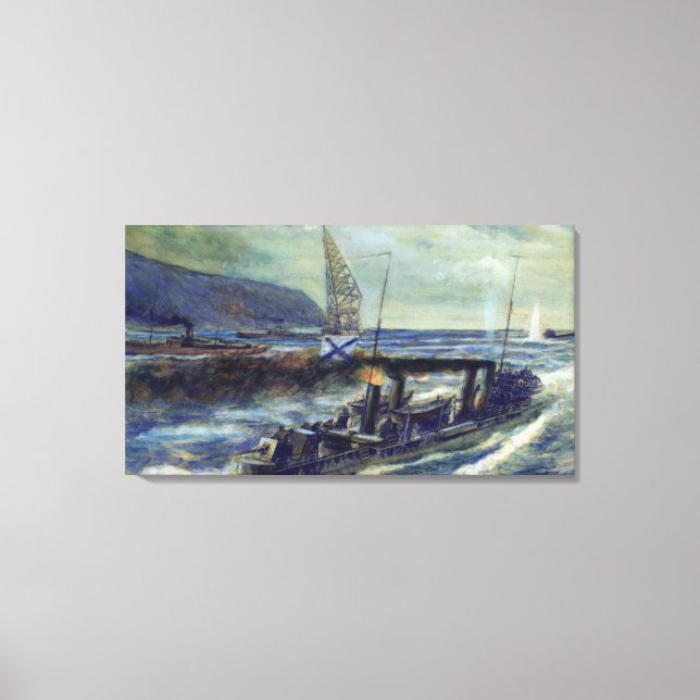 Impressão Em Tela O subbarco alemão U-56 afundado por Grozovoi (Frente)