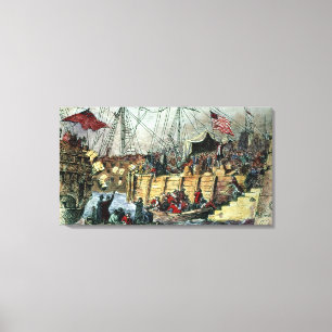 Impressão Em Tela O tea party de Boston, o 16 de dezembro de 1773