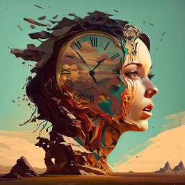 Impressão Em Tela O tempo está em sua mente