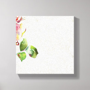 Impressão Em Tela O teste padrão floral ornamentado com aguarela