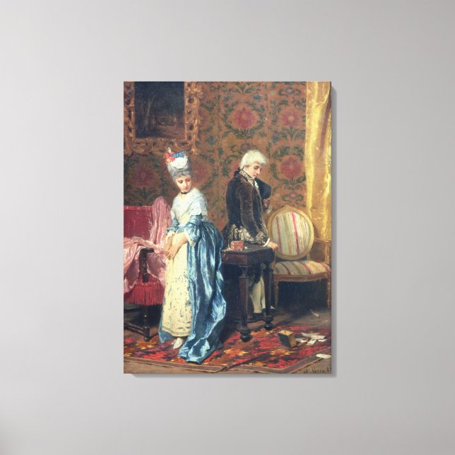 Impressão Em Tela O Tiff dos Amantes, 1872 (petróleo no painel) (Frente)