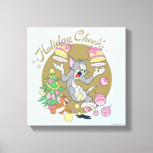Impressão Em Tela O Tom e o Jerry Holiday Animam-se