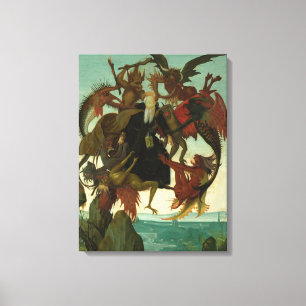 Impressão Em Tela O Tormento do Santo Anthony, 1487 por Michelangelo