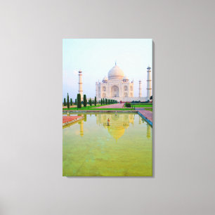 Impressão Em Tela O tranquilo e pacífico Taj Mahal mundialmente famo