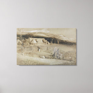 Impressão Em Tela O vale da visão (escova, lavagem da tinta,