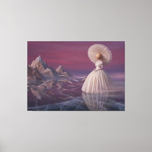 Impressão Em Tela O Viajante Etéreo: Moda Surrealista de Vanguarda