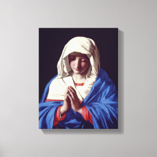 Impressão Em Tela O Virgin na oração, 1640-50 (óleo em canvas)