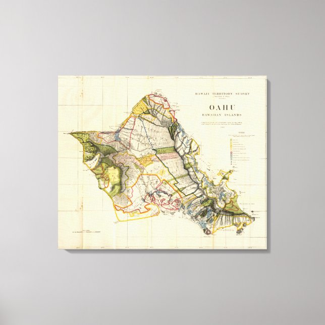Impressão Em Tela Oahu, Havaí (Frente)