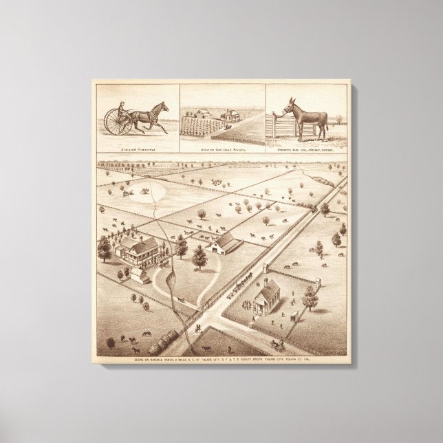 Impressão Em Tela Oakdale Ranch (Frente)