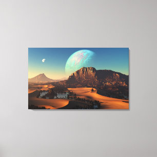 Impressão Em Tela Oasia (Triptych)