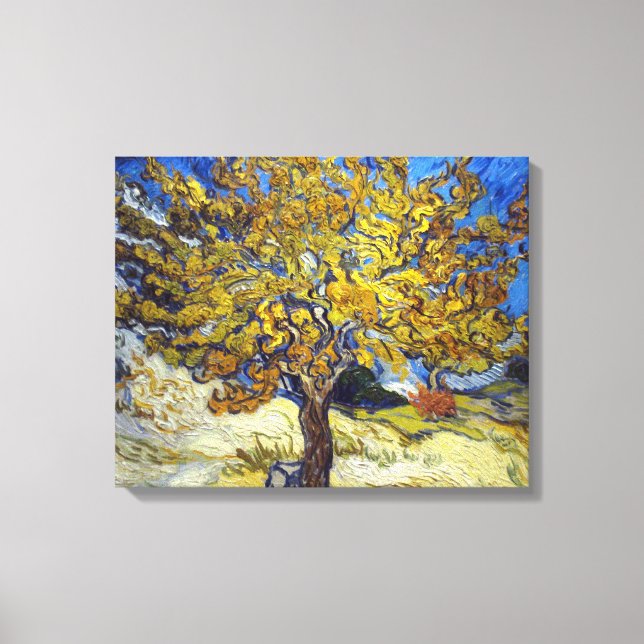 Impressão Em Tela Obra-Prima da Arte da Árvore de Amora de Van Gogh (Frente)
