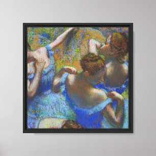 Impressão Em Tela Obra-Prima de Arte Fina Azul de Degas Bailarinas P