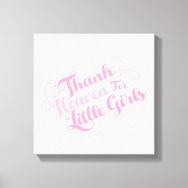 Impressão Em Tela Obrigado Céu Para Meninas (Frente)