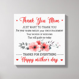 Impressão Em Tela Obrigado Mãe Dia de as mães Feliz