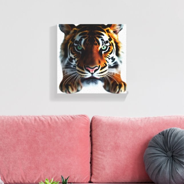 Impressão Em Tela Observação de Tigres (Insitu(Sala de estar))