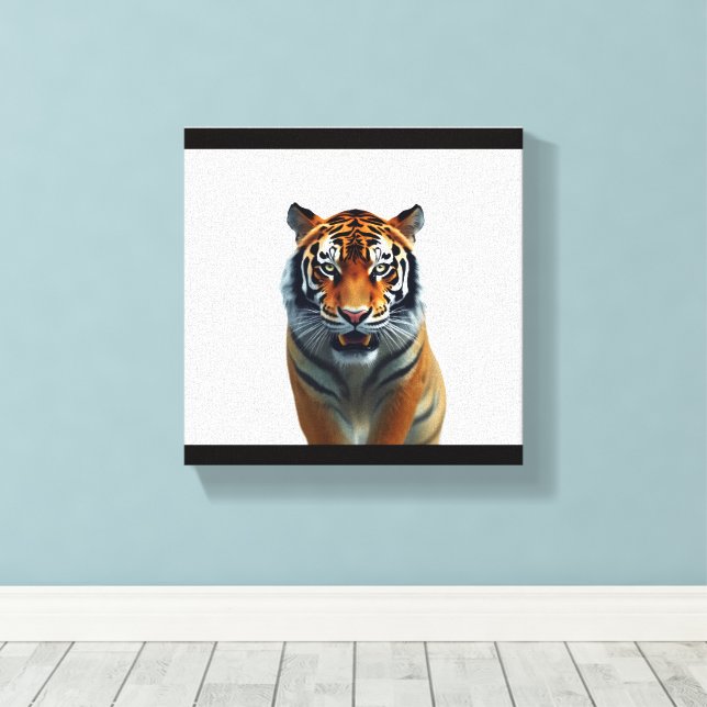 Impressão Em Tela Observando o tigre (Insitu(piso de madeira))