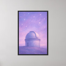 Observatório em Céu Noturno de Lavanda
