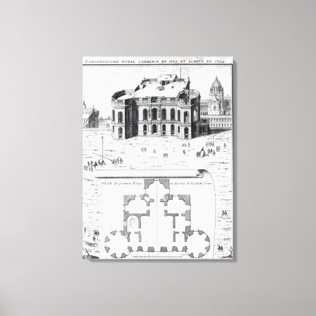 Impressão Em Tela Observatório Real em Paris, 1741 (Frente)