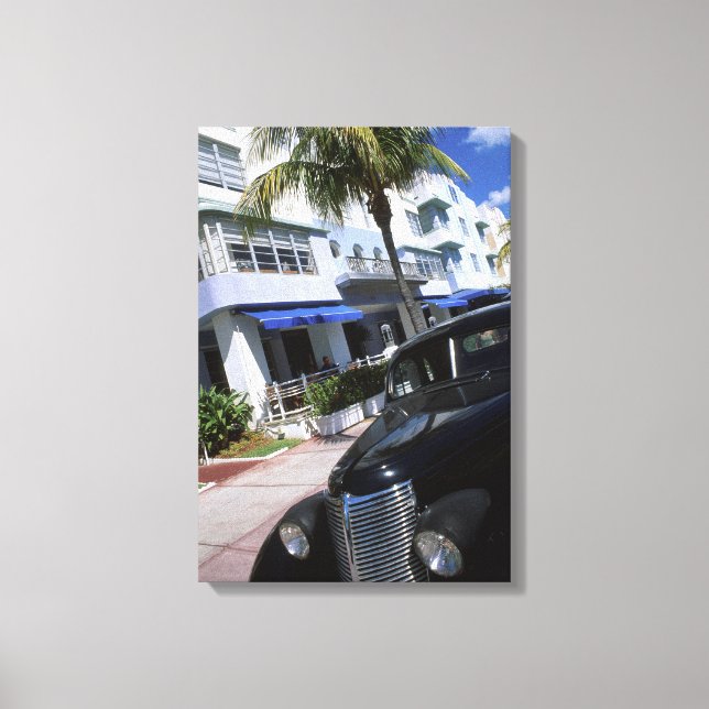 Impressão Em Tela Ocean Drive, Miami Beach Flórida (Frente)