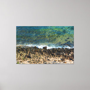 Impressão Em Tela Ocean Ripple: Rocky Coastline T-Shirt