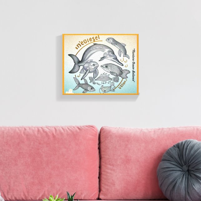 Impressão Em Tela "Oceano Ameaçado" (Insitu(Sala de estar))