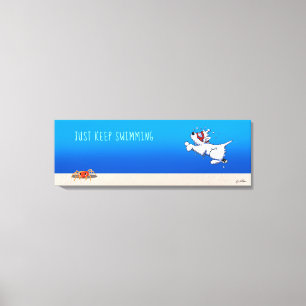 Impressão Em Tela Oceano Branco de Terrier KiniArt Westie