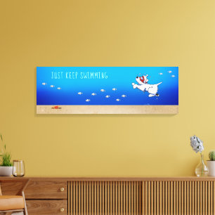 Impressão Em Tela Oceano Branco de Terrier KiniArt Westie