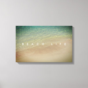 Impressão Em Tela Oceano do azul da areia de Aruba da vida da praia