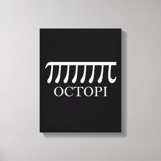 Impressão Em Tela Octopi - Engraçado Pi Octopus Math (Frente)