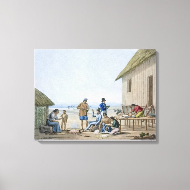 Impressão Em Tela Ocupações domésticas, Agagna, Guam, Filipinas, f (Frente)