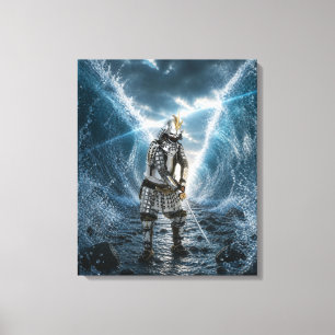 Impressão Em Tela Oda Nobunaga Armadura de Samurai Água 20x24 Tela P