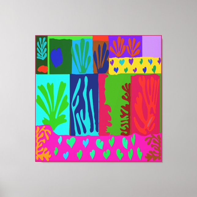 Impressão Em Tela Ode à Colagem de Matisse (Frente)