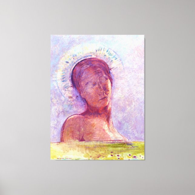 Impressão Em Tela Odilon Redon, olhos fechados 1889 (Frente)