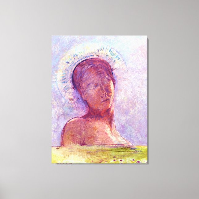 Impressão Em Tela Odilon Redon, olhos fechados 1889 (Frente)