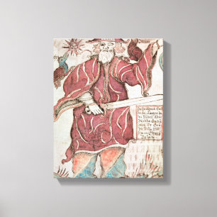 Impressão Em Tela Odin, com seus dois corvos, Hugin e Munin