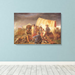 Impressão Em Tela Oeste Americano Antigo, Conselho na Pradaria por R