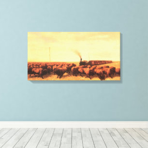 Impressão Em Tela Oeste Americano Vintage, Parado pelo Trotter de NH