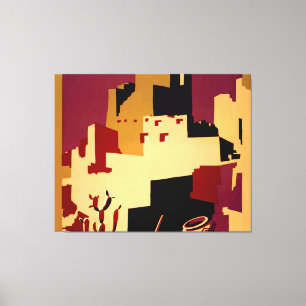 Impressão Em Tela Oeste do Sudoeste Pueblo WPA Nacional