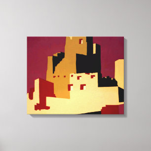 Impressão Em Tela Oeste do Sudoeste Pueblo WPA Nacional