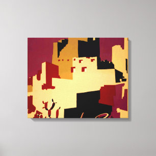 Impressão Em Tela Oeste do Sudoeste Pueblo WPA Nacional