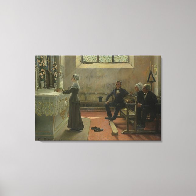 Impressão Em Tela Oferta à Virgem no Dia Seguinte ao (Frente)