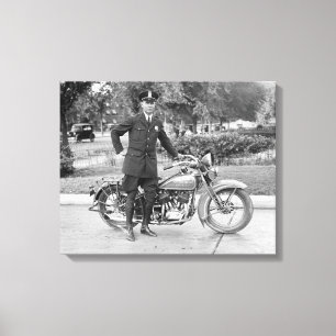 Impressão Em Tela Oficial de motocicleta da polícia de D.C., 1932
