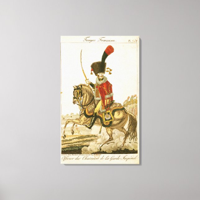 Impressão Em Tela Oficial dos Hussars da Guarda Imperial (Frente)